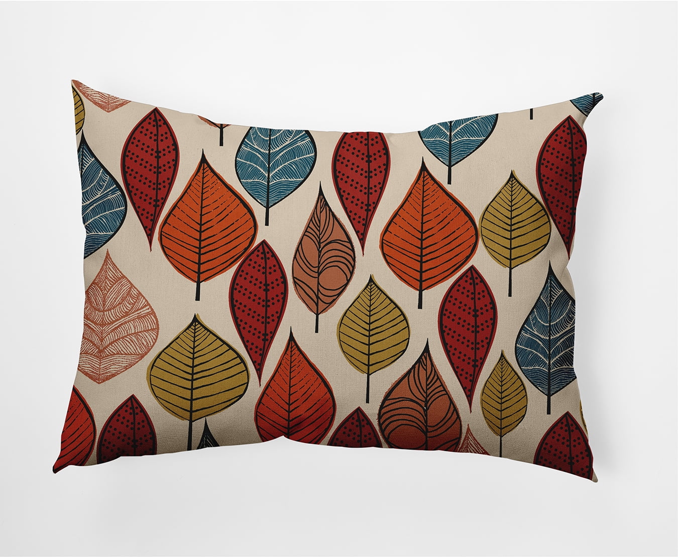 20" x 14" Simply Daisy Autumn Leaves Fall Polyester Accent Pillow, Sienna Qty 1
