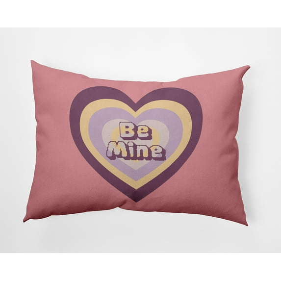 20" x 14" Simply Daisy Be Mine Polyester Accent Pillow, Pink Icing Qty 1