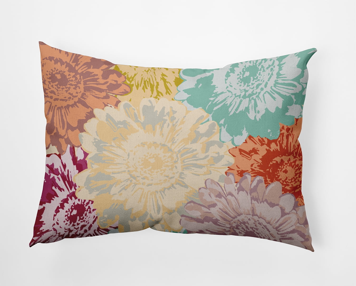 20" x 14" Simply Daisy Big Flowers Polyester Indoor/Outdoor Pillow, Corn Stalk Qty 1