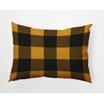 thumbnail image 1 of 20" x 14" Simply Daisy Buffalo Plaid Polyester Indoor/Outdoor Pillow, Golden Mustard Qty 1, 1 of 6