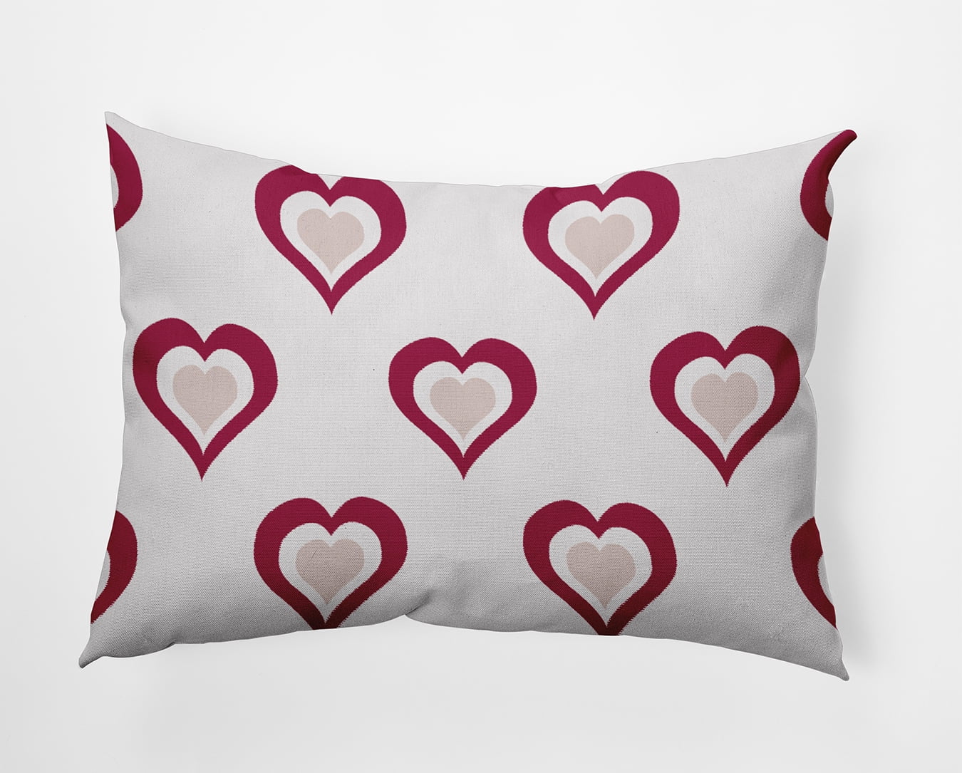 20" x 14" Simply Daisy Burnin' Love Polyester Indoor/Outdoor Pillow, Bold Pink Qty 1