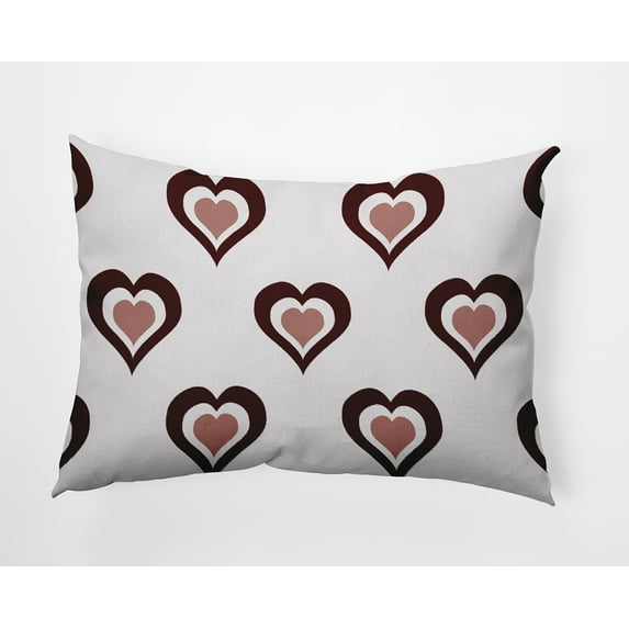 20" x 14" Simply Daisy Burnin' Love Polyester Indoor/Outdoor Pillow, Burgandy Qty 1