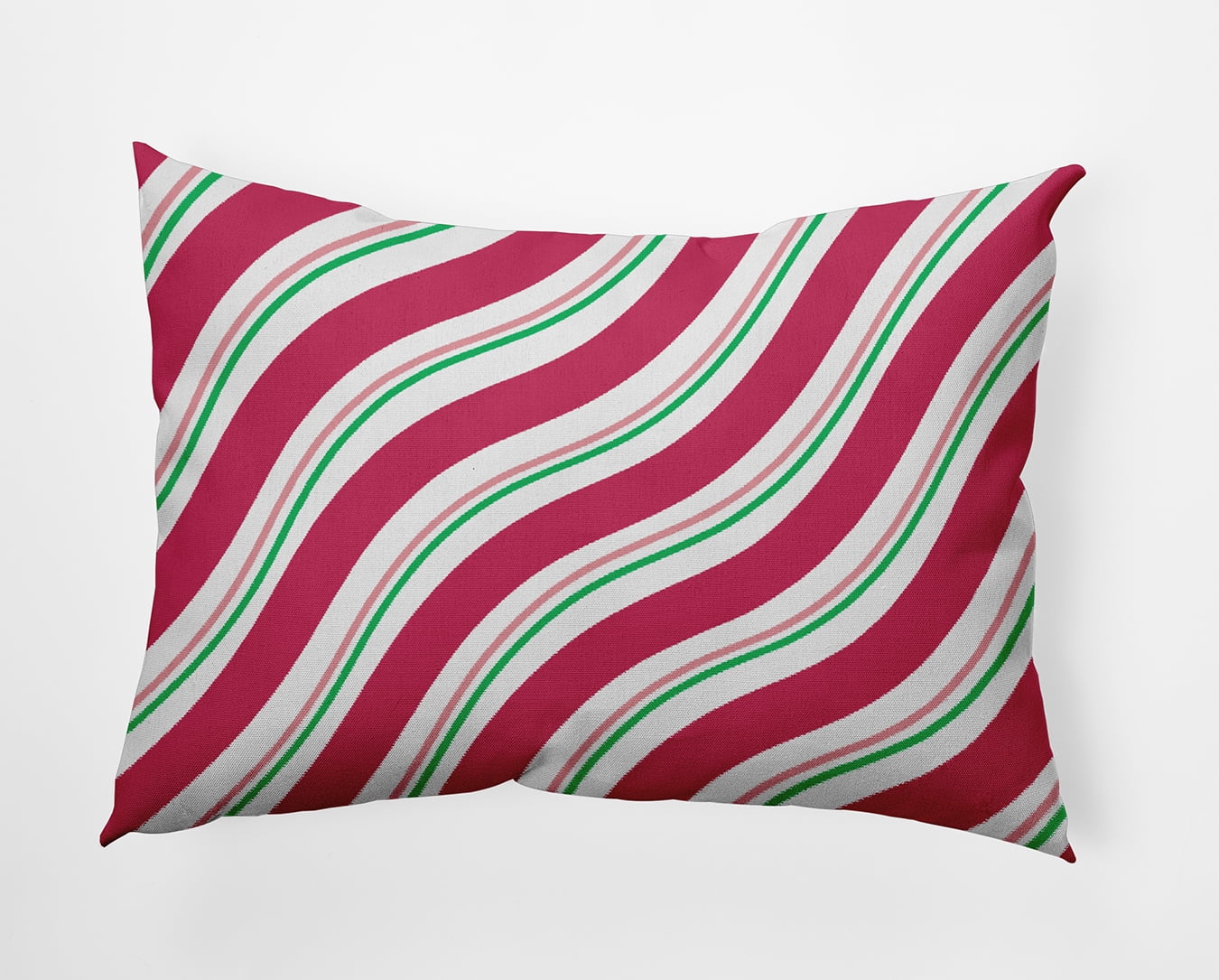 20" x 14" Simply Daisy Candy Stripes Polyester Accent Pillow, Holiday Pink Qty 1