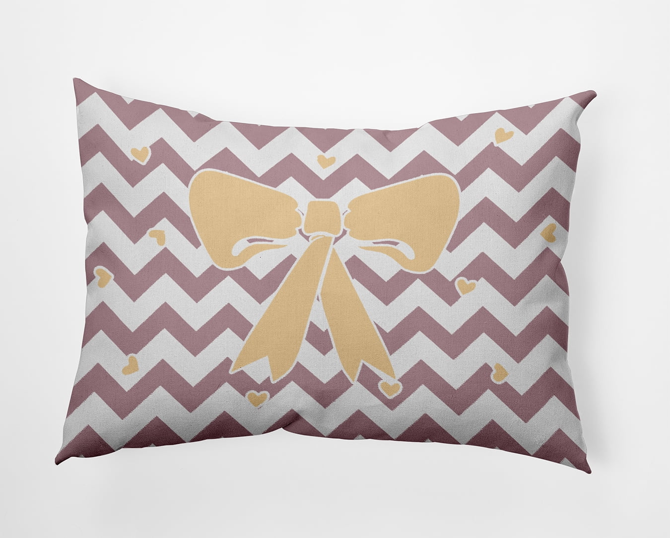 20" x 14" Simply Daisy Chevron Bow Polyester Indoor/Outdoor Pillow, Romantic Purple Qty 1