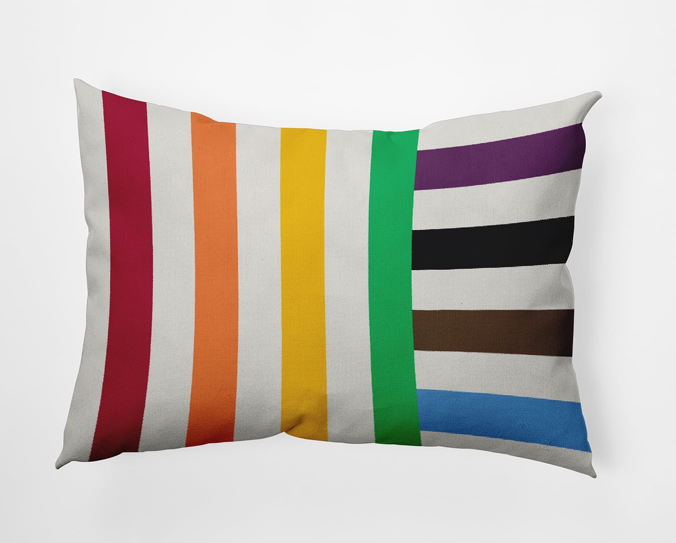 20" x 14" Simply Daisy Christmas Stripes Polyester Accent Pillow, Multi Qty 1