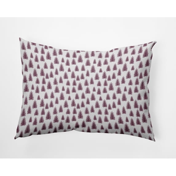20" x 14" Simply Daisy Christmas Trees Pattern Polyester Indoor/Outdoor Pillow, Passion Flower Qty 1