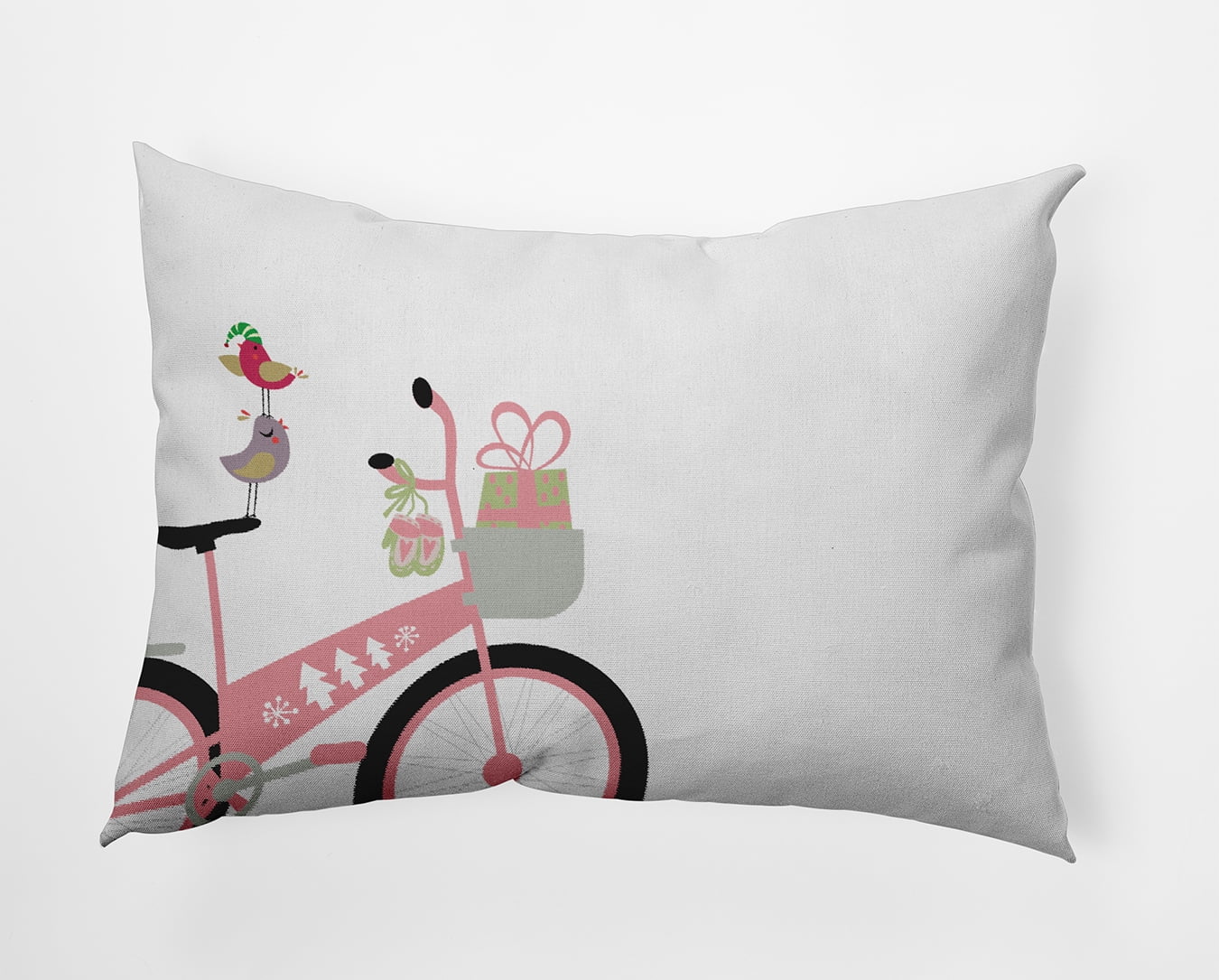 20" x 14" Simply Daisy Close Up Bike Polyester Accent Pillow, Pink Icing Qty 1
