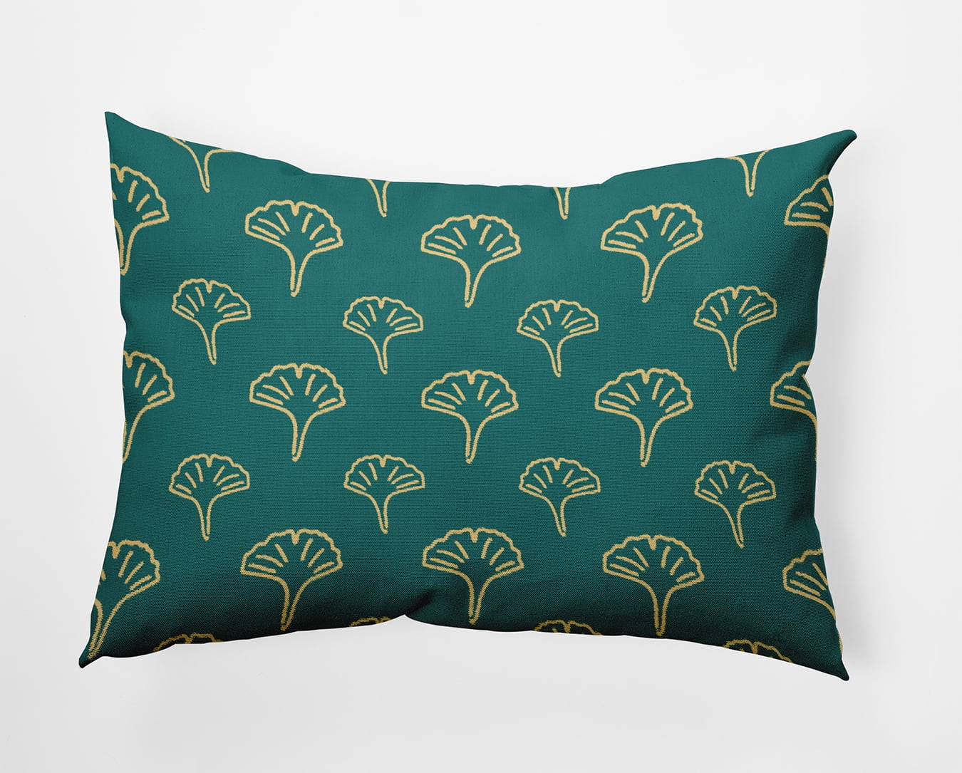 20" x 14" Simply Daisy Cottage Ginko Polyester Indoor/Outdoor Pillow, Teal Qty 1