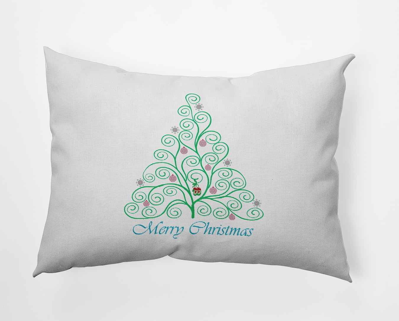 20" x 14" Simply Daisy Decorated Filigree Tree Polyester Indoor/Outdoor Pillow, Bright Green Qty 1