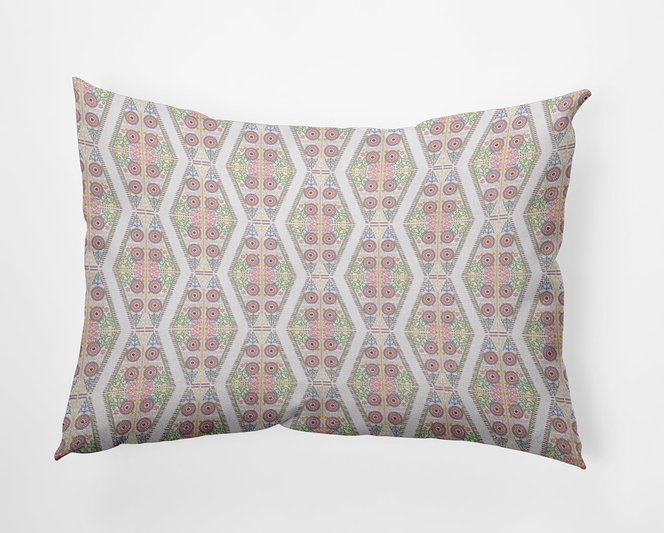 20" x 14" Simply Daisy Detailed Geo Polyester Accent Pillow, Romantic Purple Qty 1