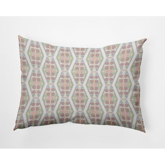 20" x 14" Simply Daisy Detailed Geo Polyester Accent Pillow, Romantic Purple Qty 1