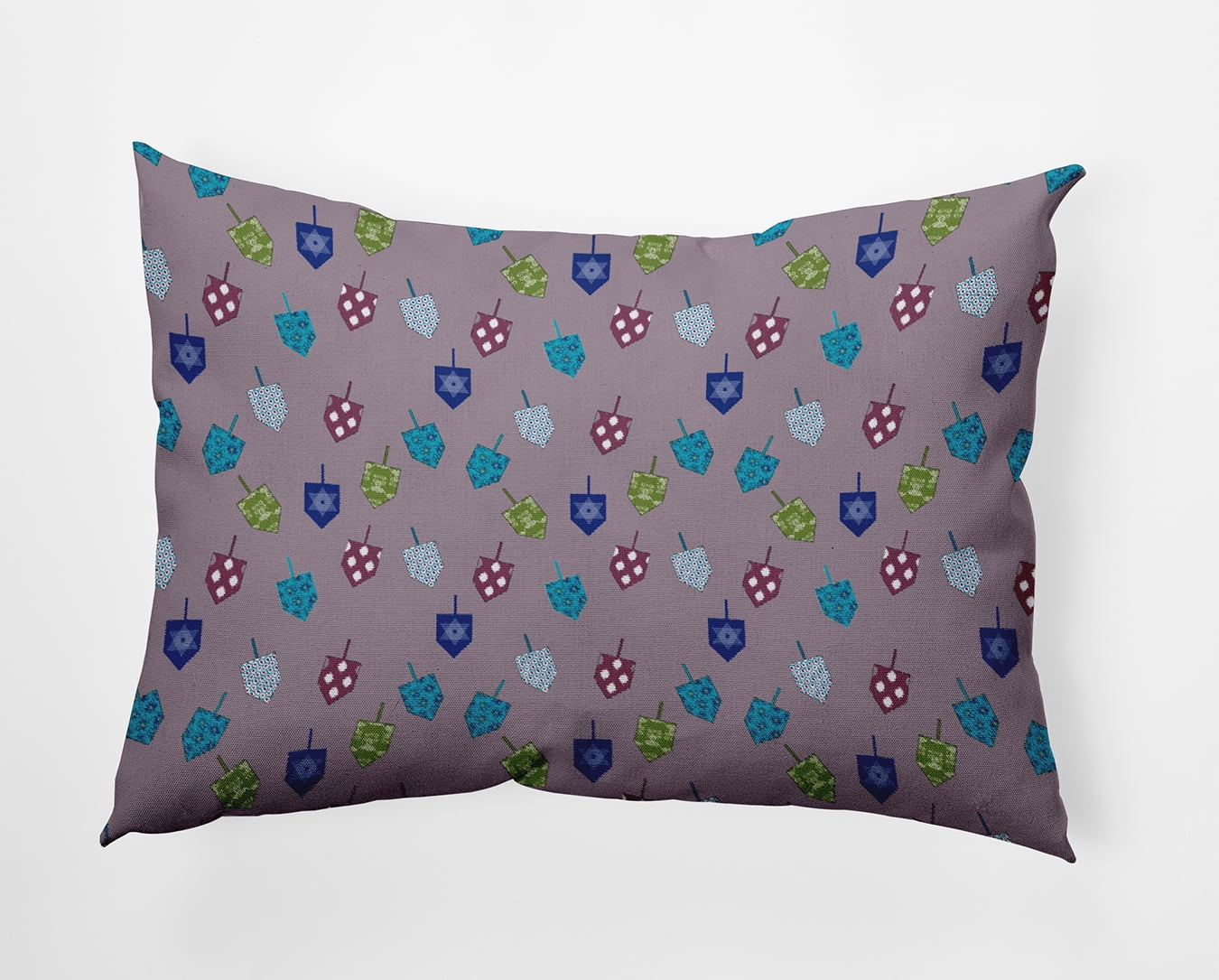 20" x 14" Simply Daisy Dreidel Pattern Polyester Accent Pillow, Light Purple Qty 1