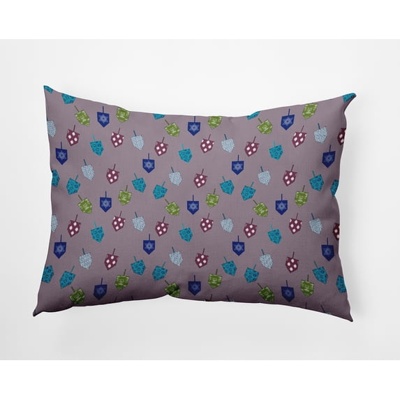 20" x 14" Simply Daisy Dreidel Pattern Polyester Accent Pillow, Light Purple Qty 1