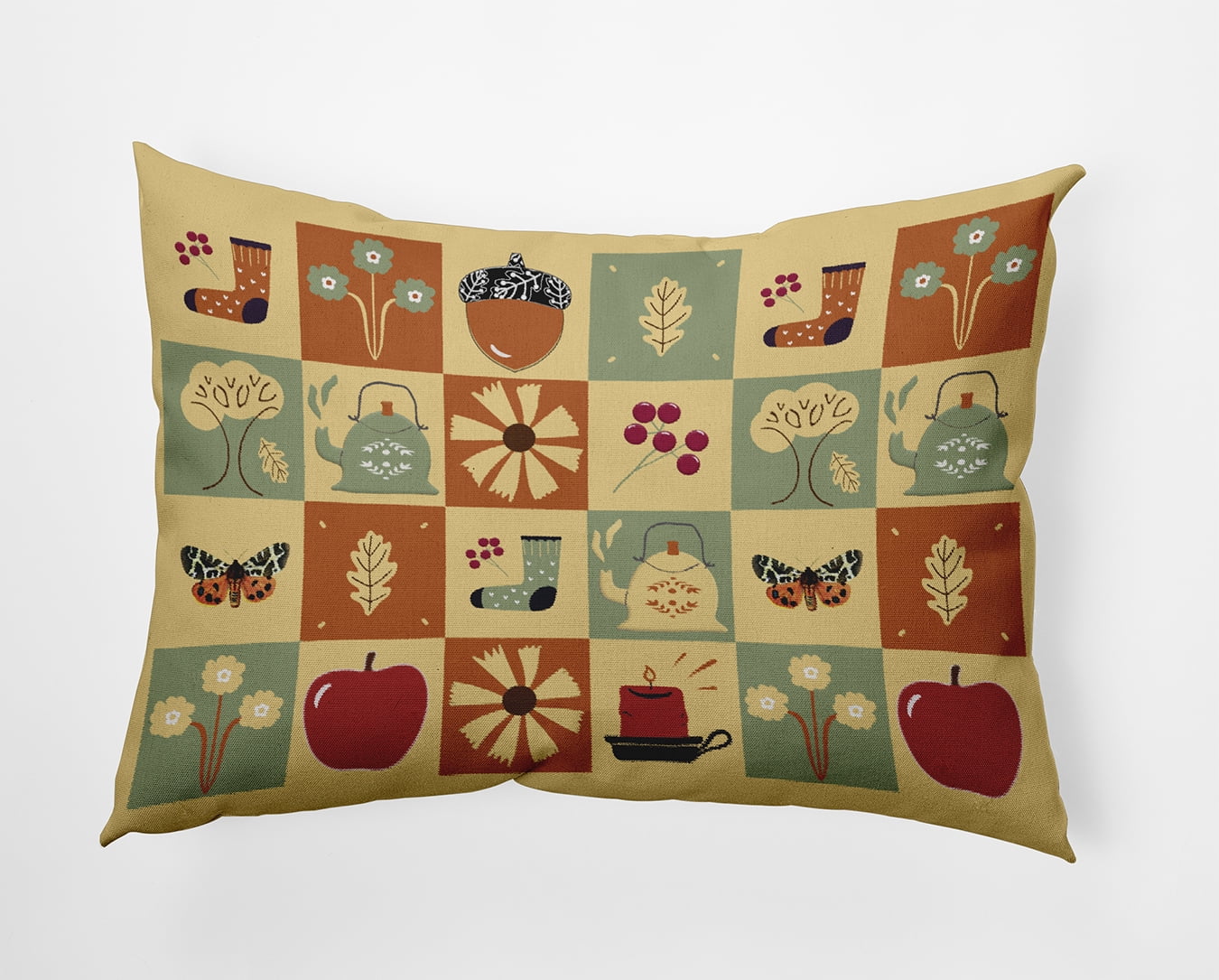 20" x 14" Simply Daisy Fall Windows Polyester Indoor/Outdoor Pillow, Golden Haze Qty 1