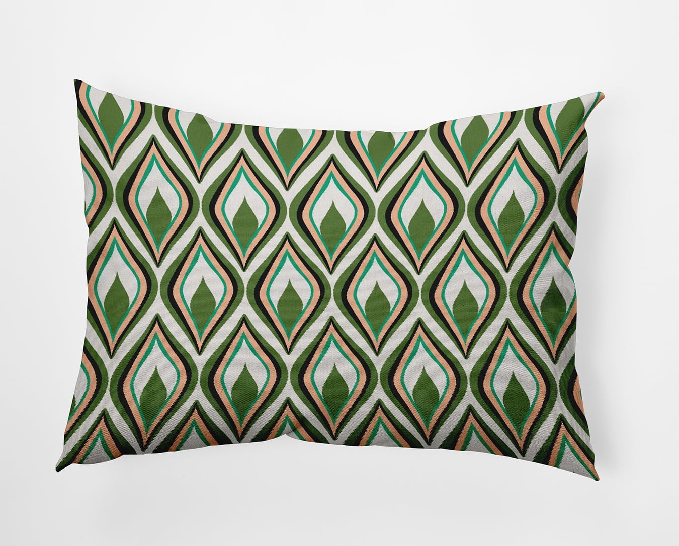 20" x 14" Simply Daisy Feathers Polyester Accent Pillow, Scallion Qty 1