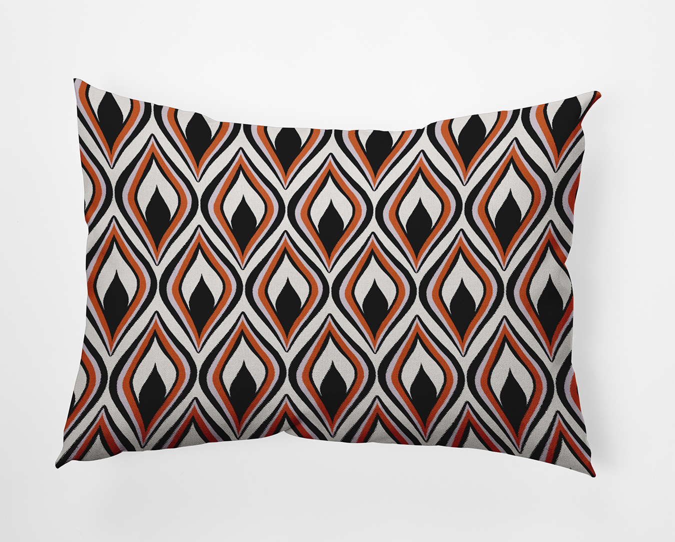 20" x 14" Simply Daisy Feathers Polyester Indoor/Outdoor Pillow, Black Qty 1