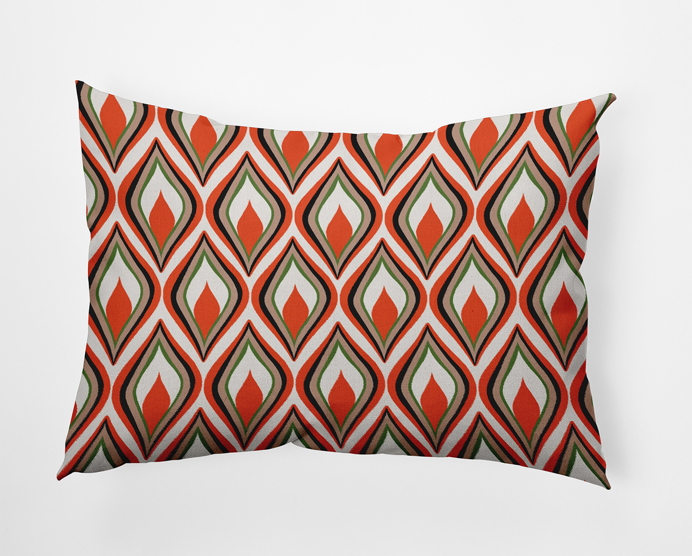 20" x 14" Simply Daisy Feathers Polyester Indoor/Outdoor Pillow, Harvest Orange Qty 1