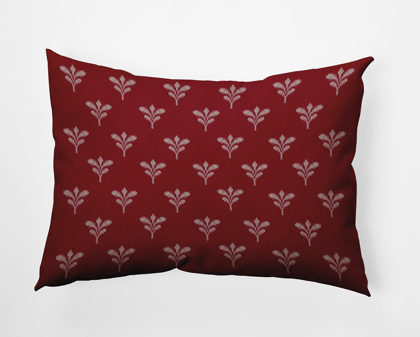20" x 14" Simply Daisy Floating Feathers Polyester Indoor/Outdoor Pillow, Carmine Red Qty 1
