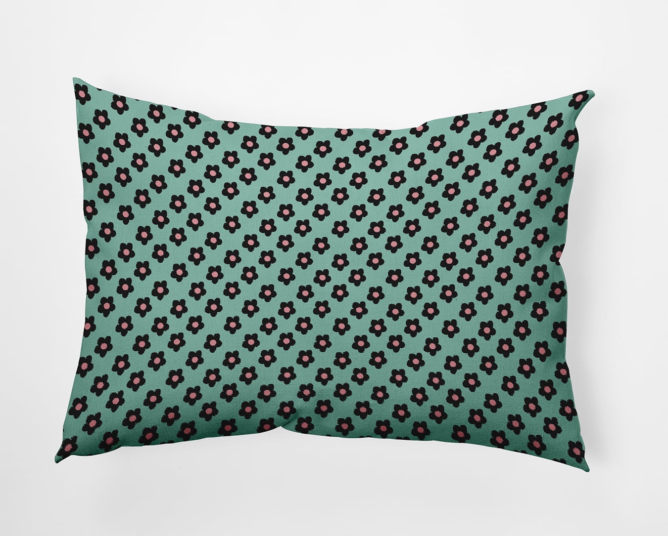 20" x 14" Simply Daisy Flower Power Polyester Accent Pillow, Spring Green Qty 1