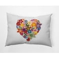 thumbnail image 1 of 20" x 14" Simply Daisy Flowery Heart Polyester Indoor/Outdoor Pillow, Fresh Green Qty 1, 1 of 3