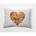 thumbnail image 1 of 20" x 14" Simply Daisy Flowery Heart Polyester Indoor/Outdoor Pillow, Surf Board Orange Qty 1, 1 of 3