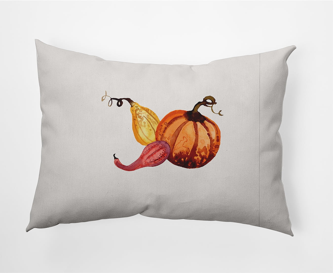 20" x 14" Simply Daisy Gourd Pile Fall Polyester Indoor/Outdoor Pillow, Ivory Qty 1