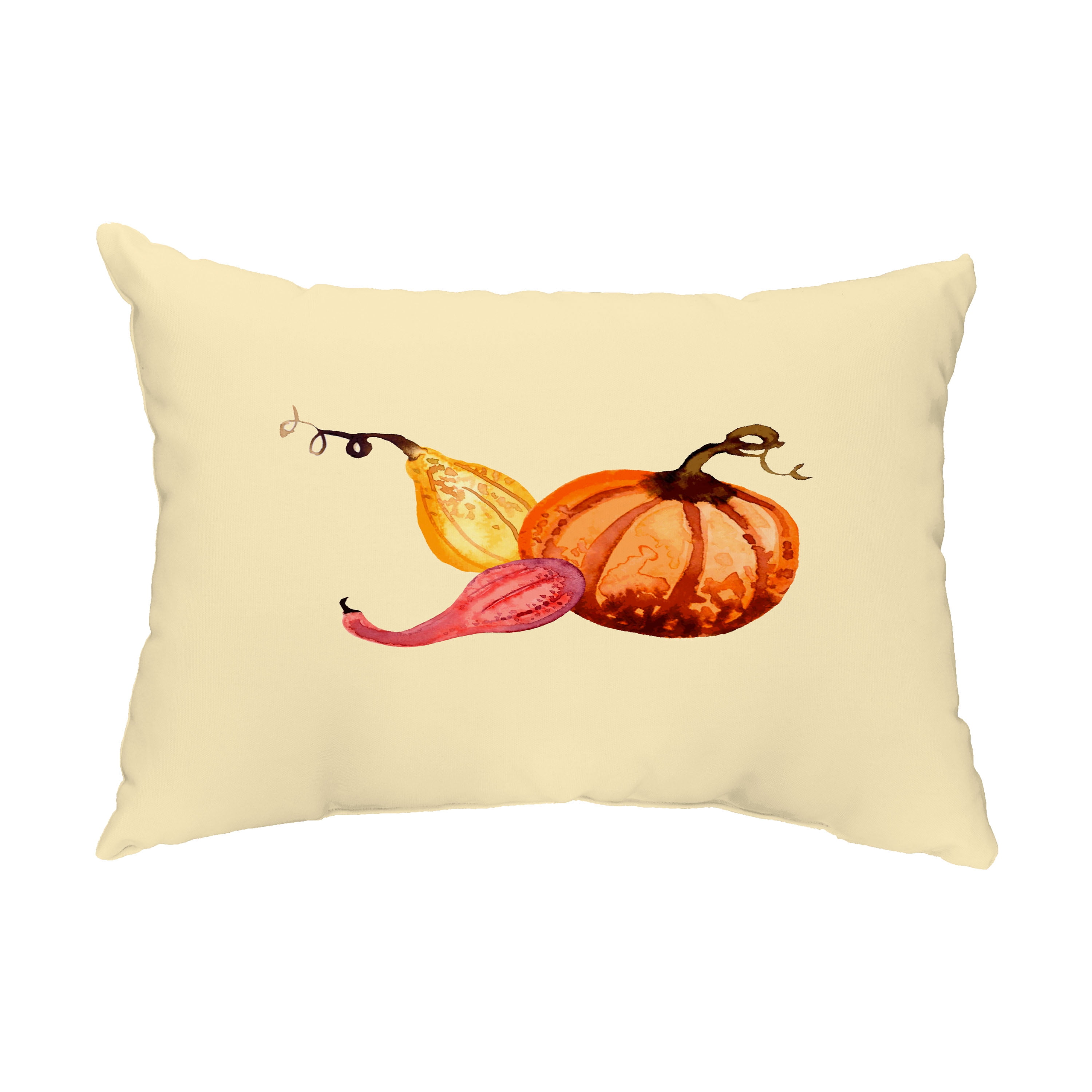 20" x 14" Simply Daisy Gourd Pile Fall Polyester Indoor/Outdoor Pillow, Yellow Qty 1
