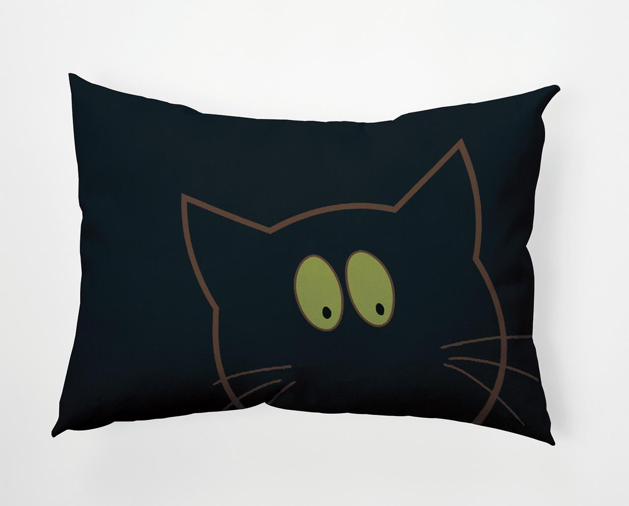 20" x 14" Simply Daisy Halloween Cat Eyes Polyester Accent Pillow, Black Qty 1
