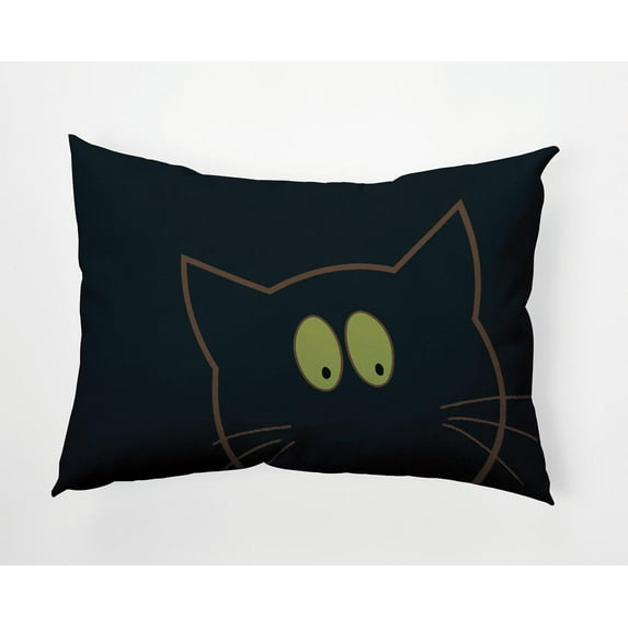 20" x 14" Simply Daisy Halloween Cat Eyes Polyester Accent Pillow, Black Qty 1