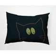 thumbnail image 1 of 20" x 14" Simply Daisy Halloween Cat Eyes Polyester Indoor/Outdoor Pillow, Black Qty 1, 1 of 6