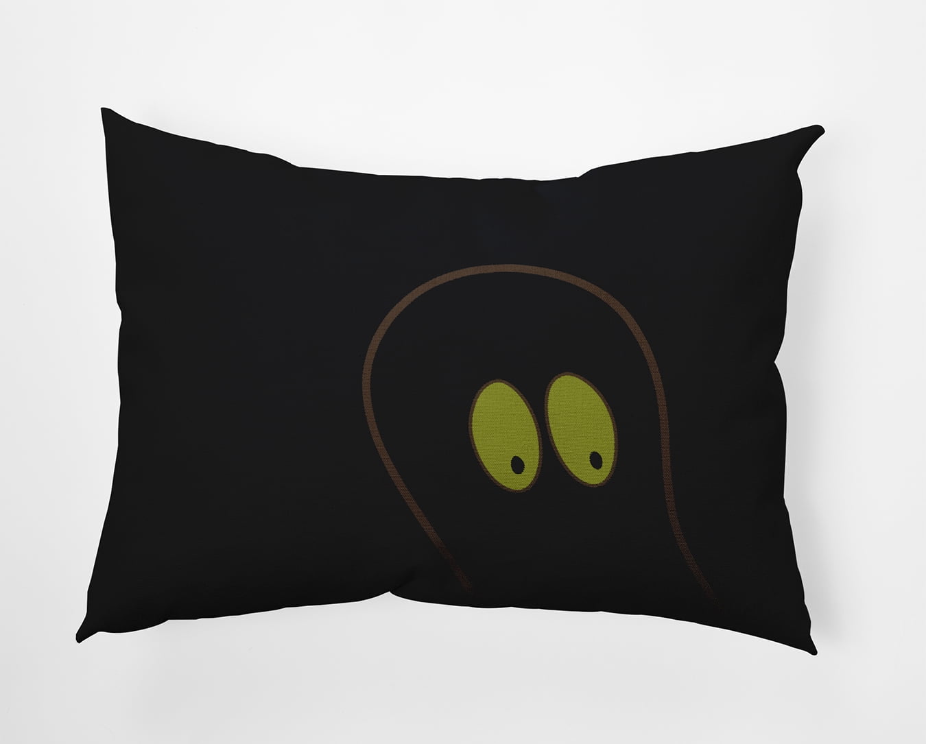 20" x 14" Simply Daisy Halloween Ghost Eyes Polyester Accent Pillow, Black Qty 1