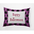 thumbnail image 1 of 20" x 14" Simply Daisy Halloween Happy Halloween Dots Polyester Accent Pillow, Orchid Qty 1, 1 of 6