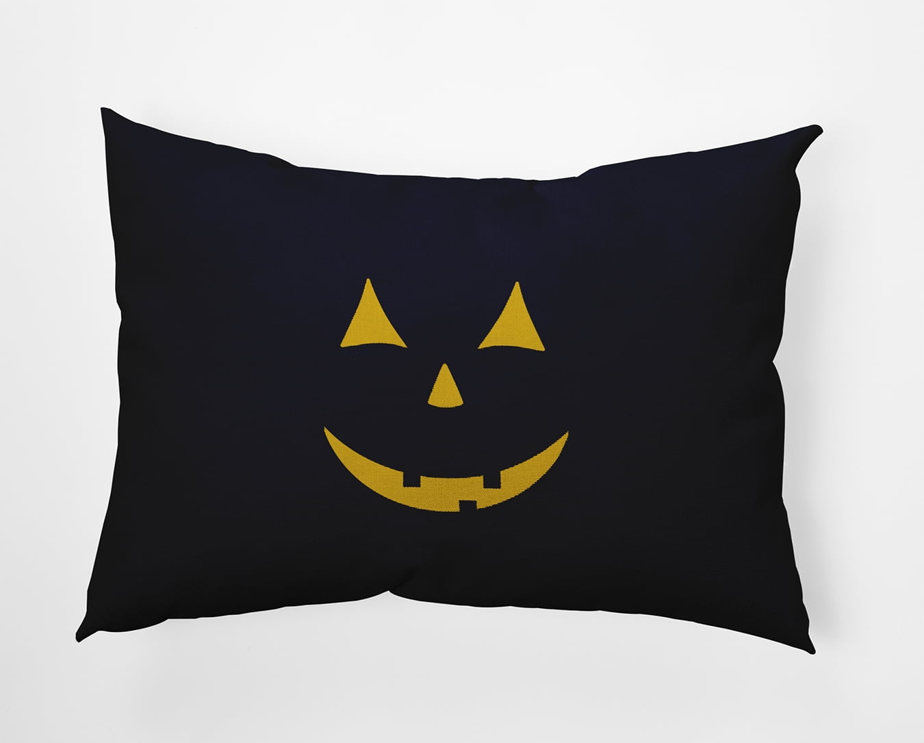 20" x 14" Simply Daisy Halloween JackoLantern Polyester Indoor/Outdoor Pillow, Navy Qty 1