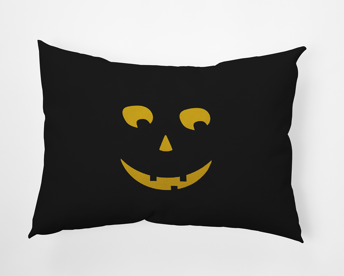 20" x 14" Simply Daisy Halloween JackoLanternLeft Polyester Accent Pillow, Black Qty 1