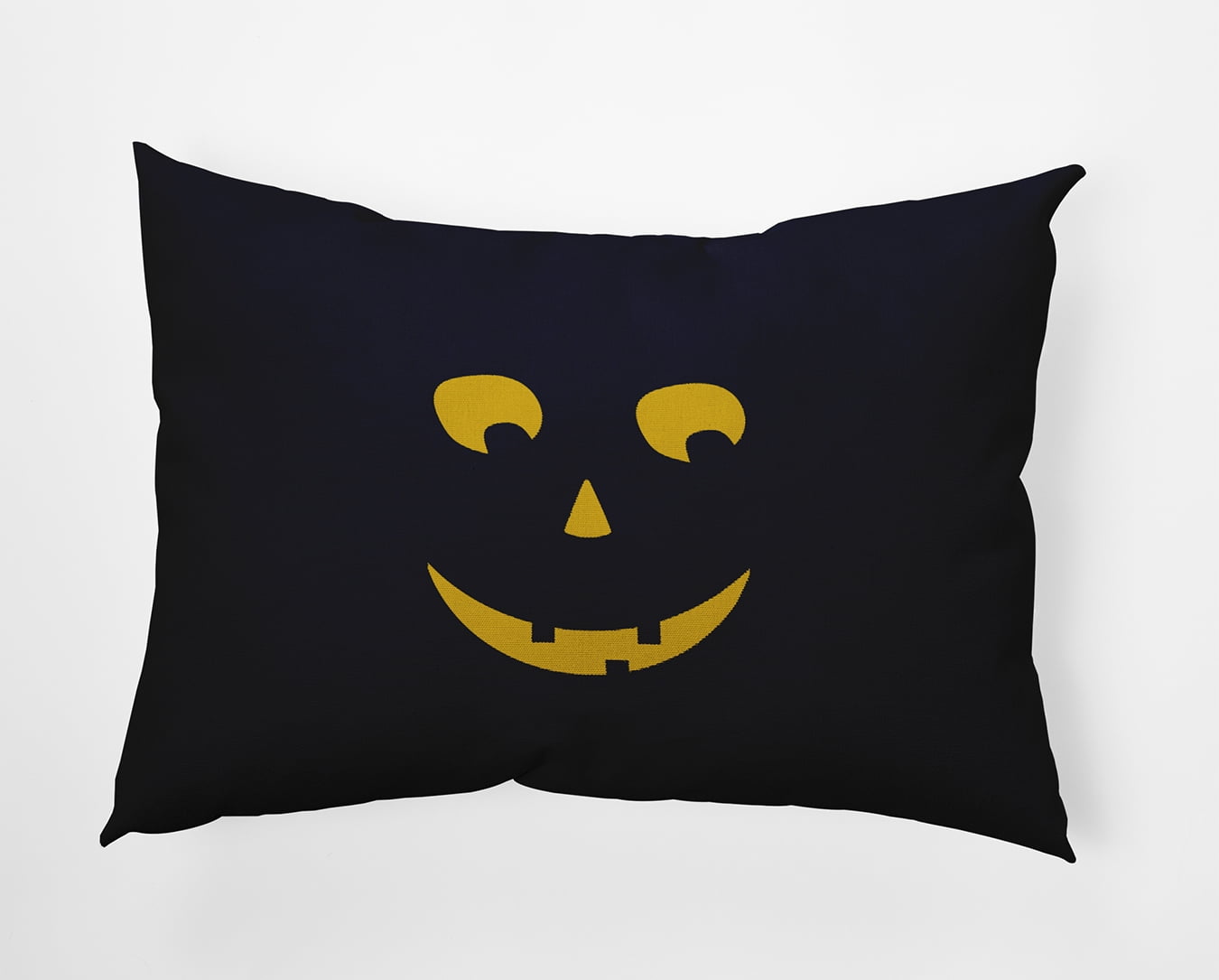 20" x 14" Simply Daisy Halloween JackoLanternLeft Polyester Accent Pillow, Navy Qty 1