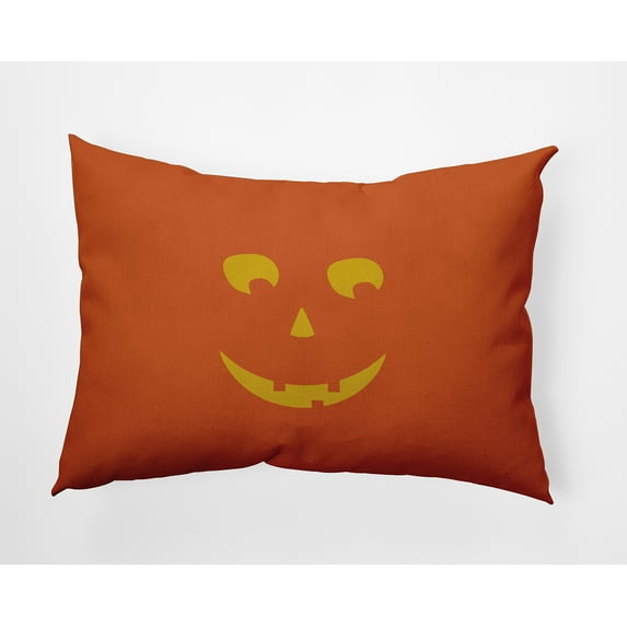 20" x 14" Simply Daisy Halloween JackoLanternRight Polyester Accent Pillow, Nutmeg Qty 1