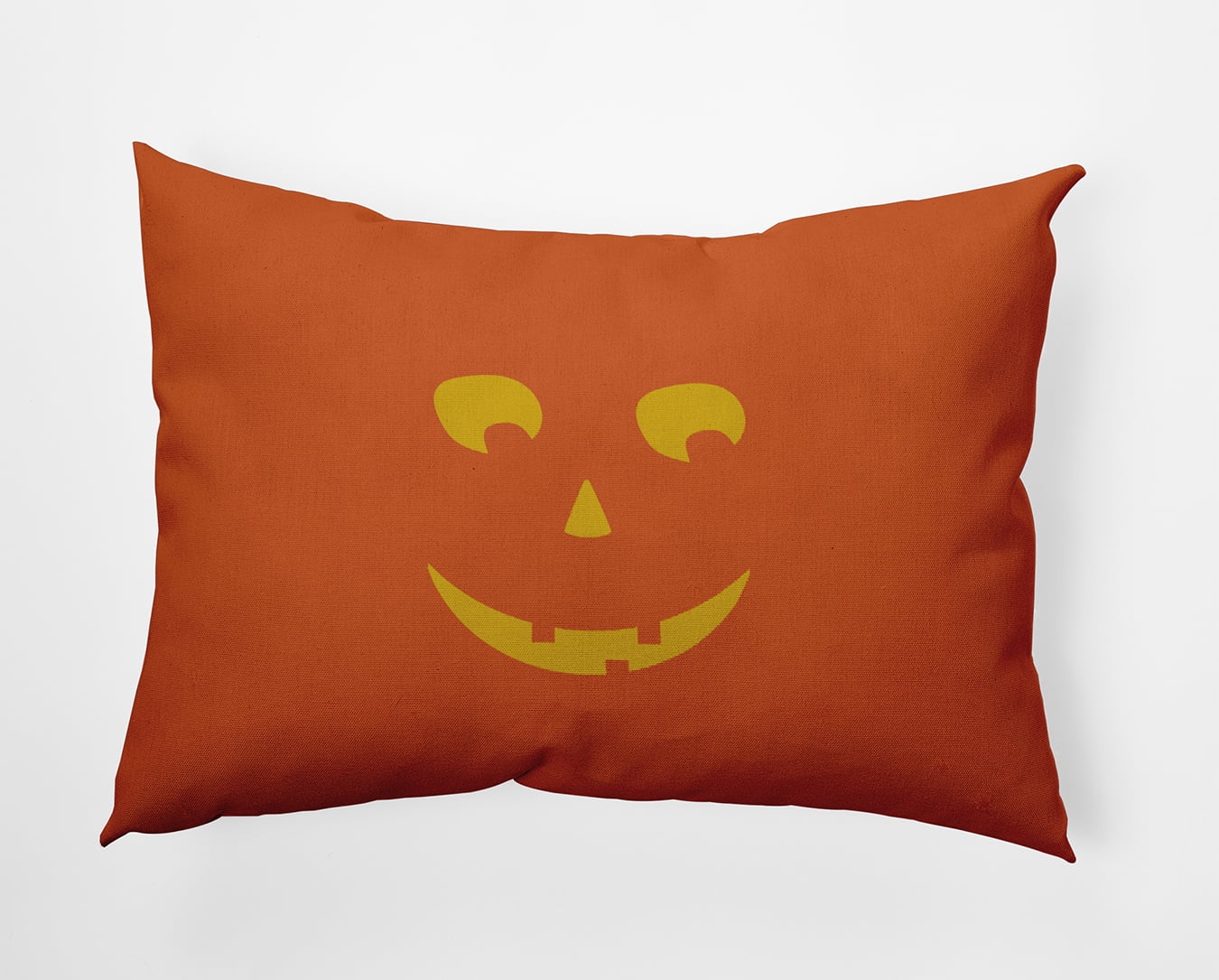 20" x 14" Simply Daisy Halloween JackoLanternRight Polyester Indoor/Outdoor Pillow, Nutmeg Qty 1
