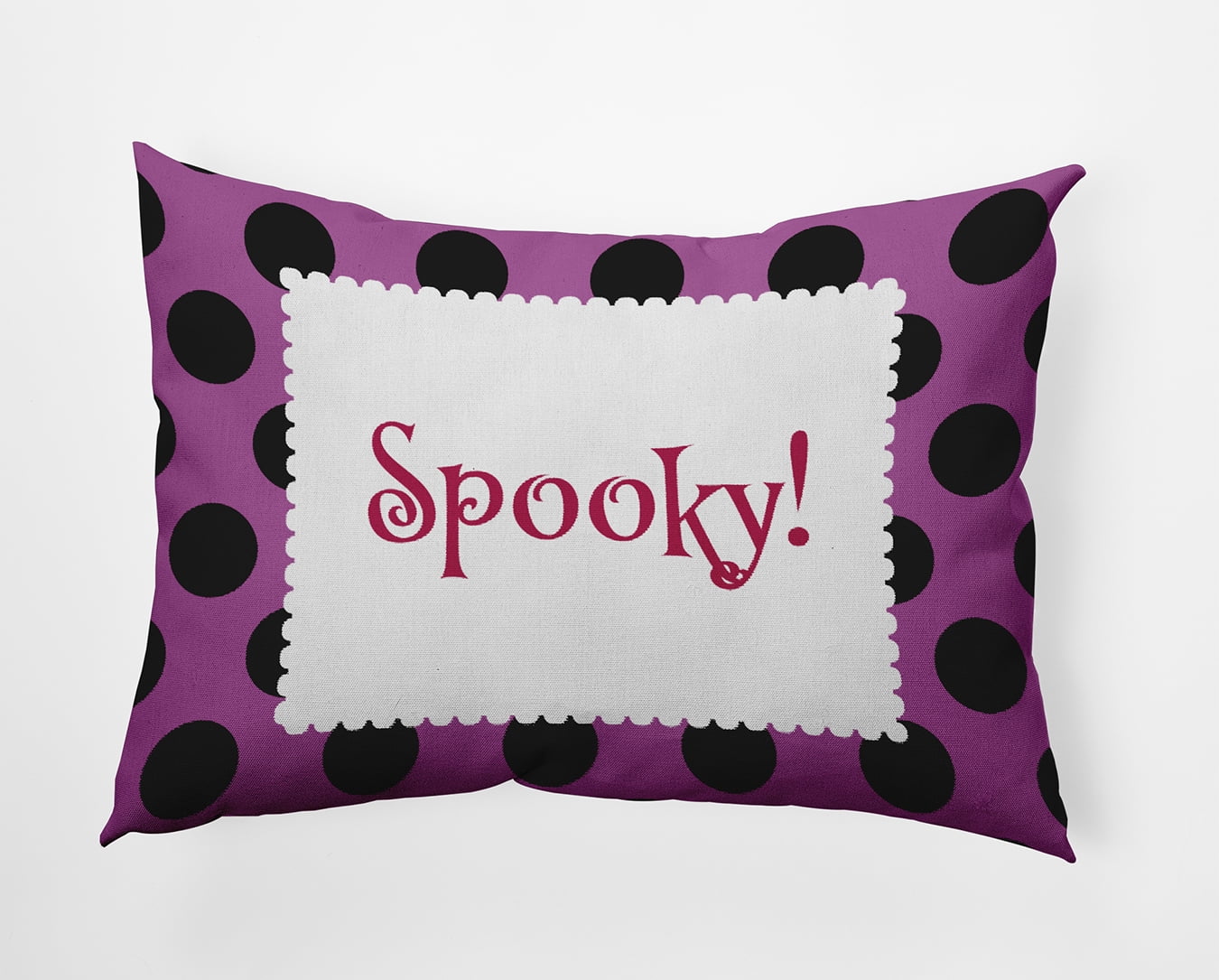 20" x 14" Simply Daisy Halloween Spooky Dots Polyester Accent Pillow, Orchid Qty 1