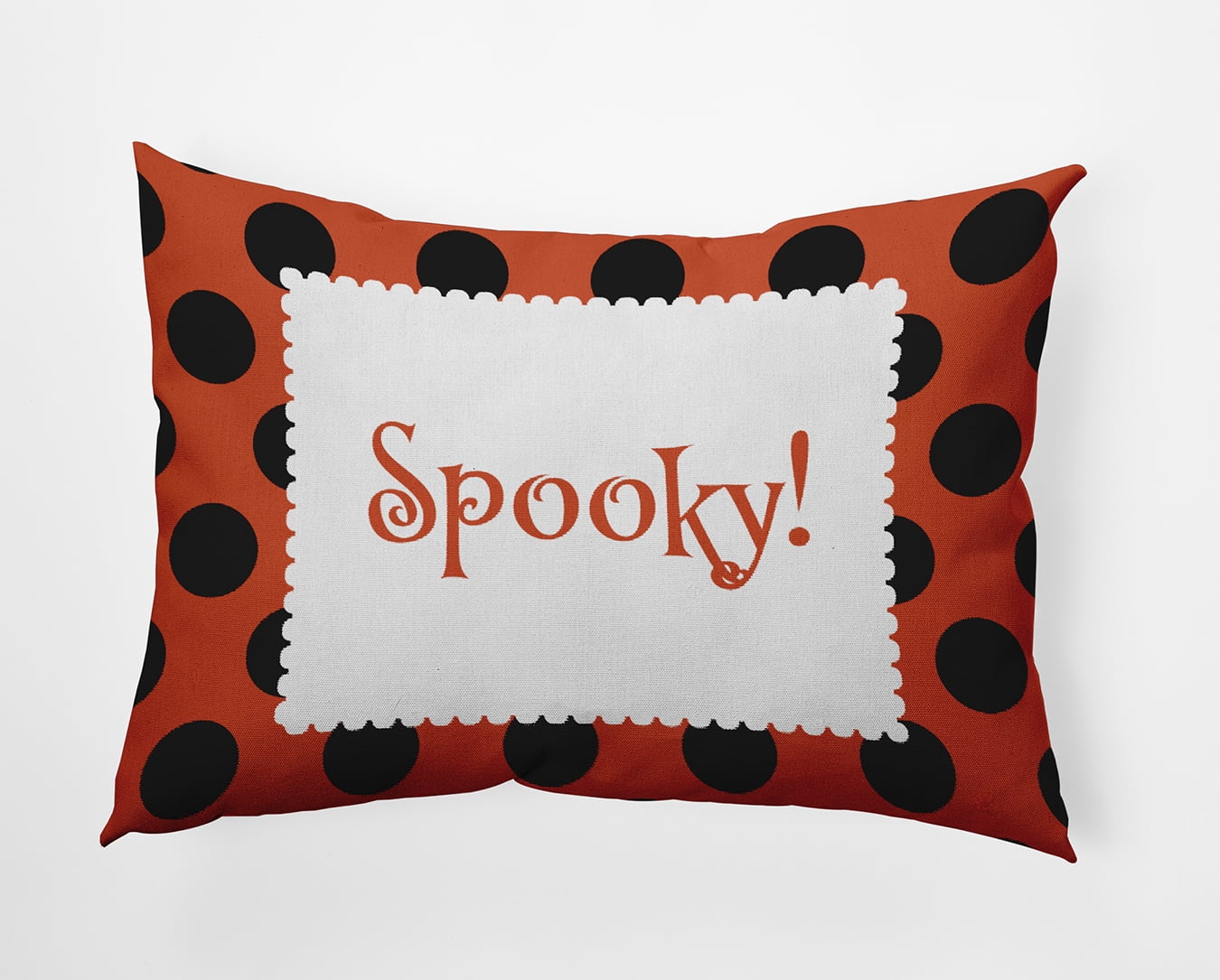 20" x 14" Simply Daisy Halloween Spooky Dots Polyester Indoor/Outdoor Pillow, Harvest Orange Qty 1