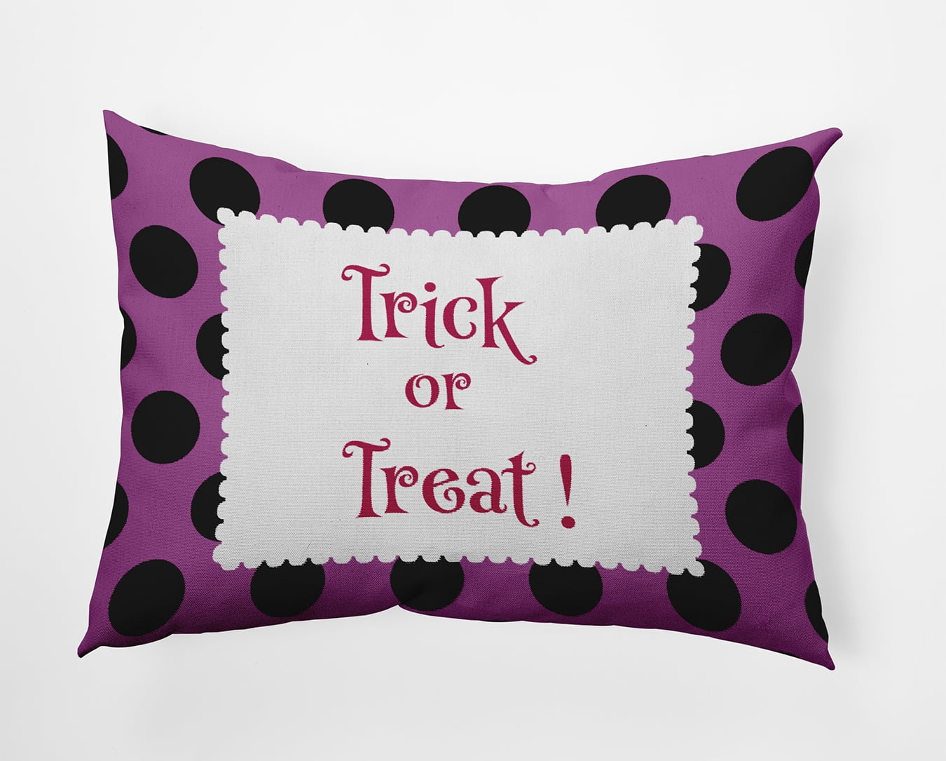 20" x 14" Simply Daisy Halloween Trick or Treat Dots Polyester Accent Pillow, Orchid Qty 1