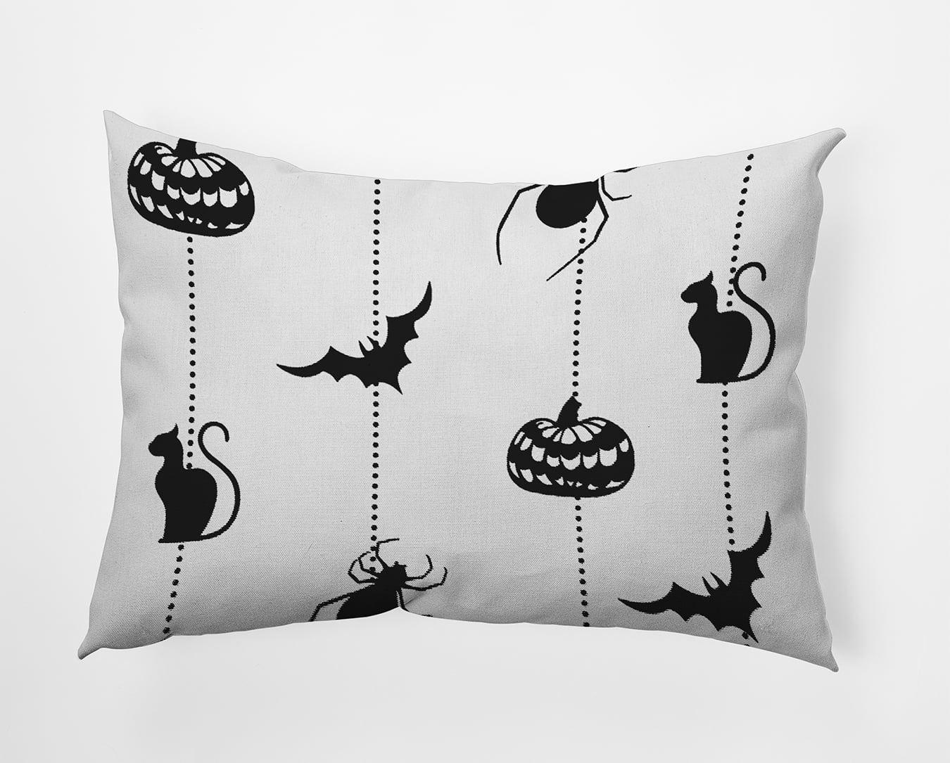 20" x 14" Simply Daisy Halloween Web Polyester Accent Pillow, White Qty 1