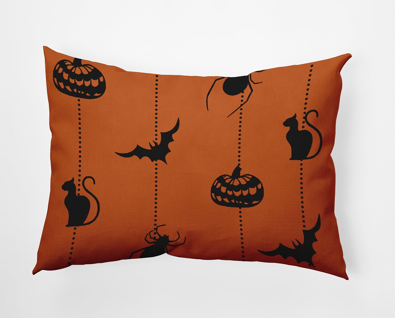 20" x 14" Simply Daisy Halloween Web Polyester Indoor/Outdoor Pillow, Dusty Orange Qty 1