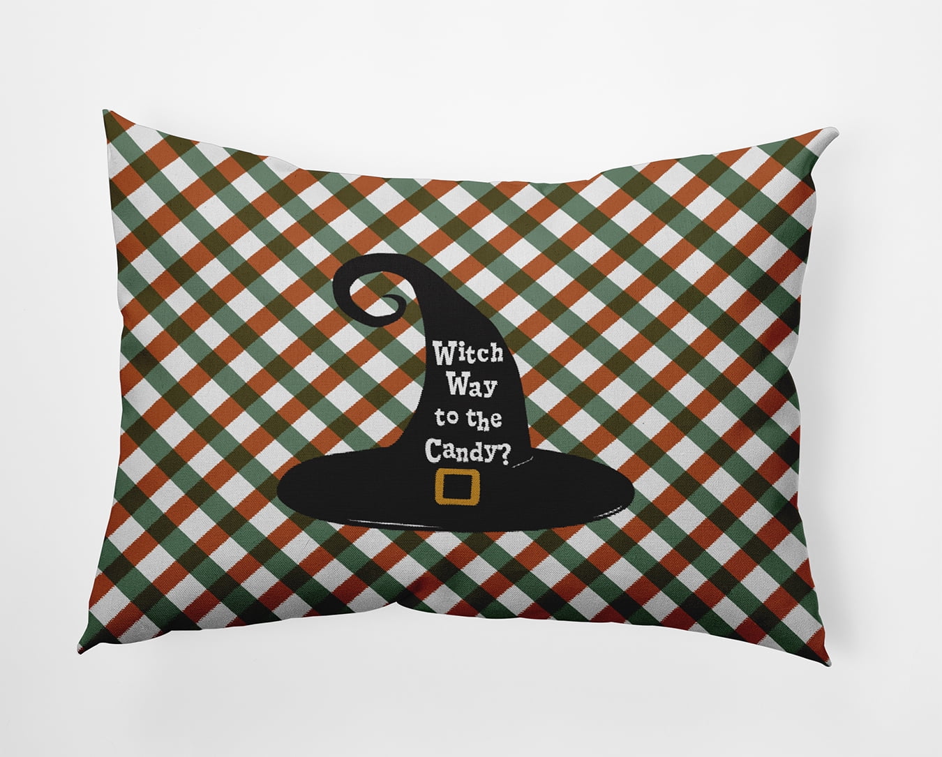 20" x 14" Simply Daisy Halloween Witch Way to the Candy Polyester Accent Pillow, Nutmeg Qty 1