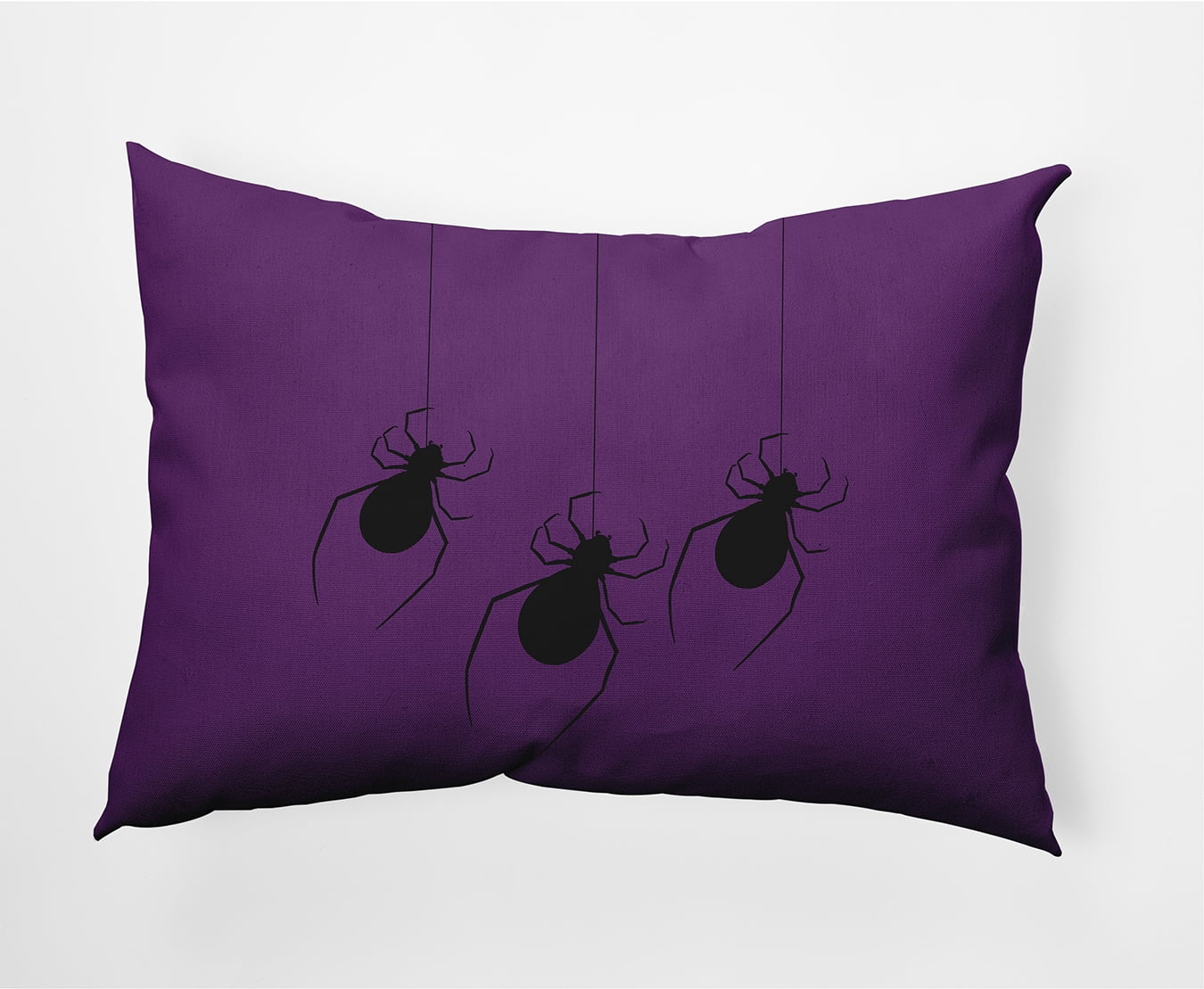 20" x 14" Simply Daisy Hanging Spiders Halloween Polyester Accent Pillow, Amethyst Qty 1