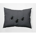 thumbnail image 1 of 20" x 14" Simply Daisy Hanging Spiders Halloween Polyester Accent Pillow, Steel Gray Qty 1, 1 of 3
