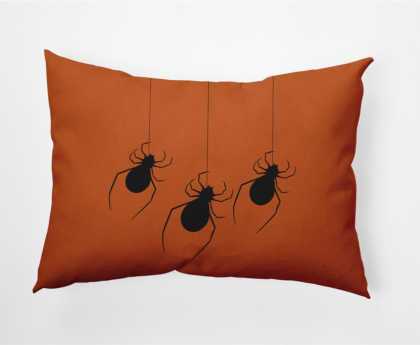20" x 14" Simply Daisy Hanging Spiders Halloween Polyester Indoor/Outdoor Pillow, Dusty Orange Qty 1