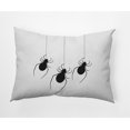 thumbnail image 1 of 20" x 14" Simply Daisy Hanging Spiders Halloween Polyester Indoor/Outdoor Pillow, White Qty 1, 1 of 1