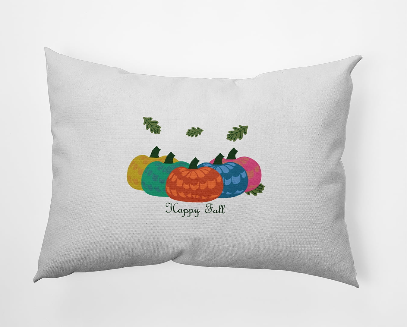 20" x 14" Simply Daisy Happy Fall Pumpkins Polyester Indoor/Outdoor Pillow, Harvest Orange Qty 1