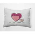 thumbnail image 1 of 20" x 14" Simply Daisy Hearts With Outlines Polyester Indoor/Outdoor Pillow, Pink Icing Qty 1, 1 of 3