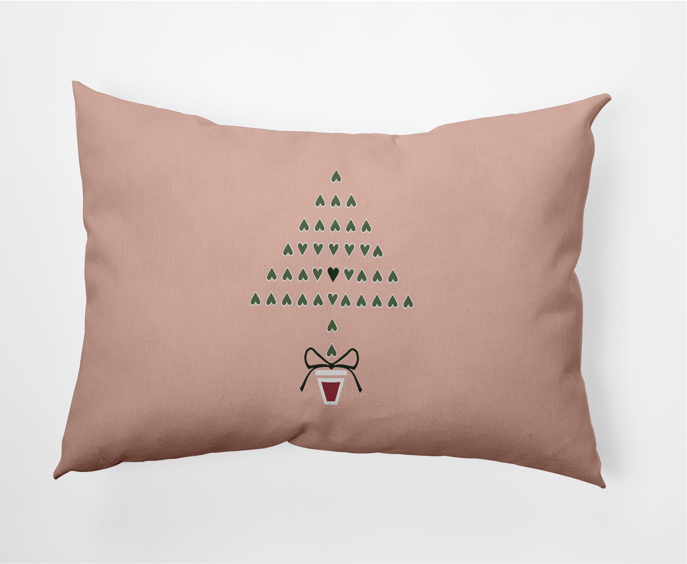 20" x 14" Simply Daisy Hearty Holidays Polyester Accent Pillow, Peach (1 Count)